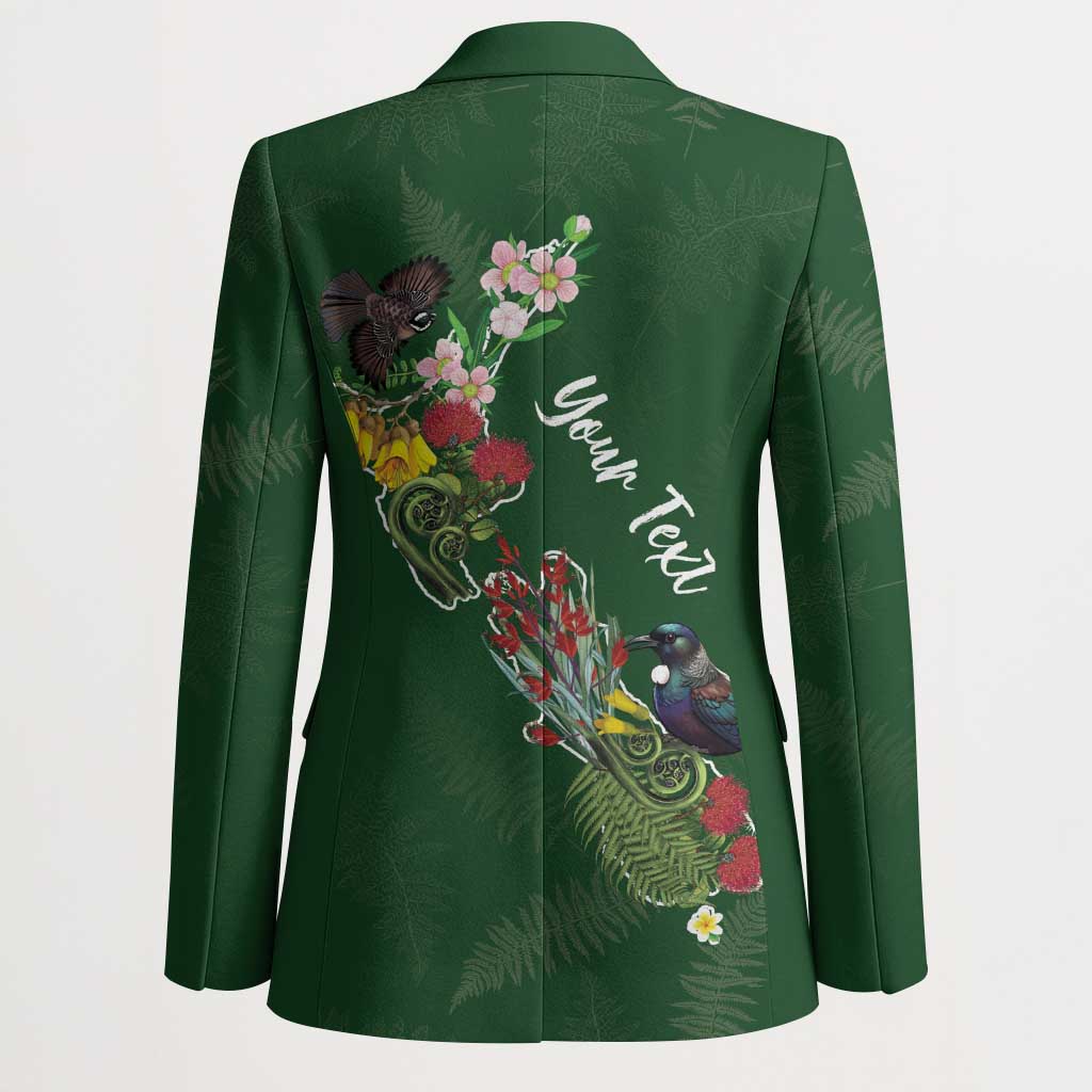 Kia Ora New Zealand Floral Personalized Blazer Sage Green - Aussie Hoodie