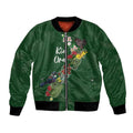 Kia Ora New Zealand Floral Personalized Bomber Jacket Sage Green - Aussie Hoodie