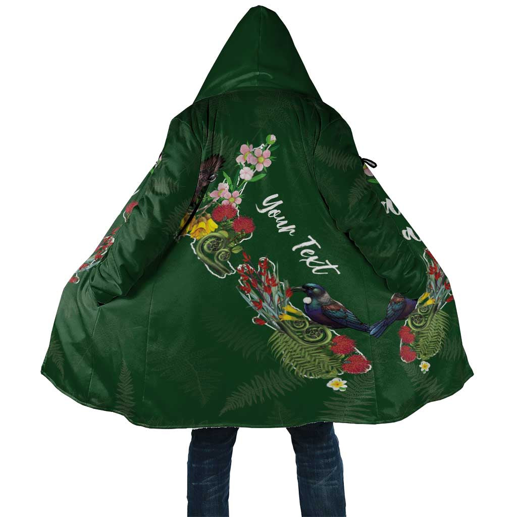 Kia Ora New Zealand Floral Personalized Cloak Sage Green - Aussie Hoodie