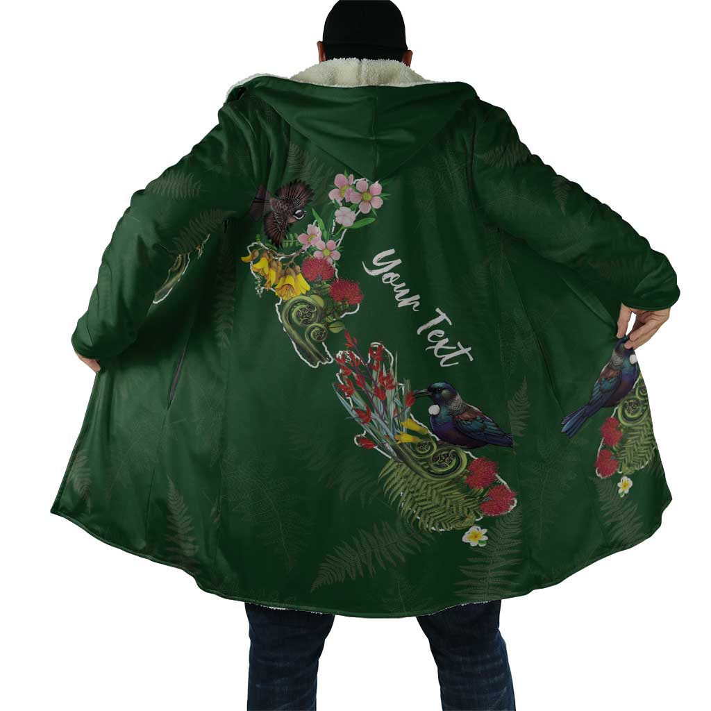 Kia Ora New Zealand Floral Personalized Cloak Sage Green - Aussie Hoodie