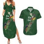 Kia Ora New Zealand Floral Personalized Couples Matching Summer Maxi Dress and Hawaiian Shirt Sage Green - Aussie Hoodie