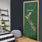 Kia Ora New Zealand Floral Personalized Door Cover Sage Green - Aussie Hoodie