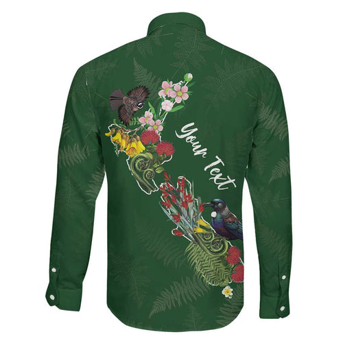 Kia Ora New Zealand Floral Personalized Family Matching Off Shoulder Short Dress and Hawaiian Shirt Sage Green - Aussie Hoodie