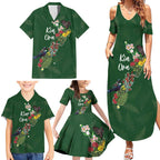Kia Ora New Zealand Floral Personalized Family Matching Summer Maxi Dress and Hawaiian Shirt Sage Green - Aussie Hoodie