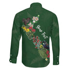 Kia Ora New Zealand Floral Personalized Family Matching Summer Maxi Dress and Hawaiian Shirt Sage Green - Aussie Hoodie