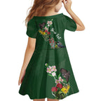 Kia Ora New Zealand Floral Personalized Family Matching Tank Maxi Dress and Hawaiian Shirt Sage Green - Aussie Hoodie