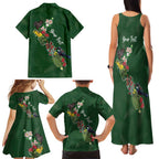 Kia Ora New Zealand Floral Personalized Family Matching Tank Maxi Dress and Hawaiian Shirt Sage Green - Aussie Hoodie