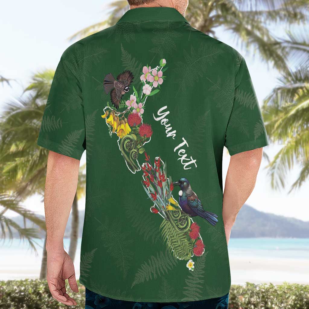Kia Ora New Zealand Floral Personalized Hawaiian Shirt Sage Green - Aussie Hoodie