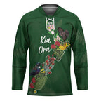 Kia Ora New Zealand Floral Personalized Hockey Jersey Sage Green - Aussie Hoodie