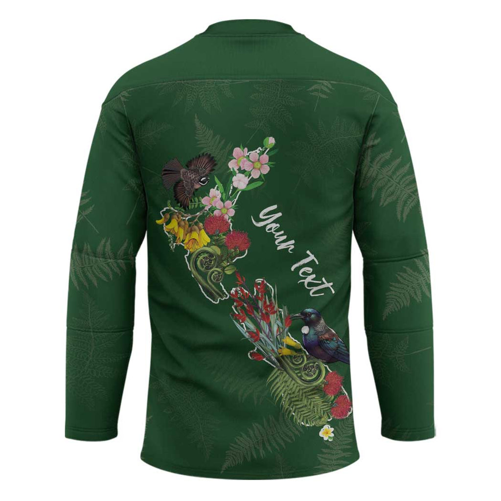 Kia Ora New Zealand Floral Personalized Hockey Jersey Sage Green - Aussie Hoodie