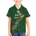 Kia Ora New Zealand Floral Personalized Kid Hawaiian Shirt Sage Green - Aussie Hoodie