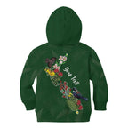 Kia Ora New Zealand Floral Personalized Kid Hoodie Sage Green - Aussie Hoodie