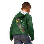 Kia Ora New Zealand Floral Personalized Kid Hoodie Sage Green - Aussie Hoodie