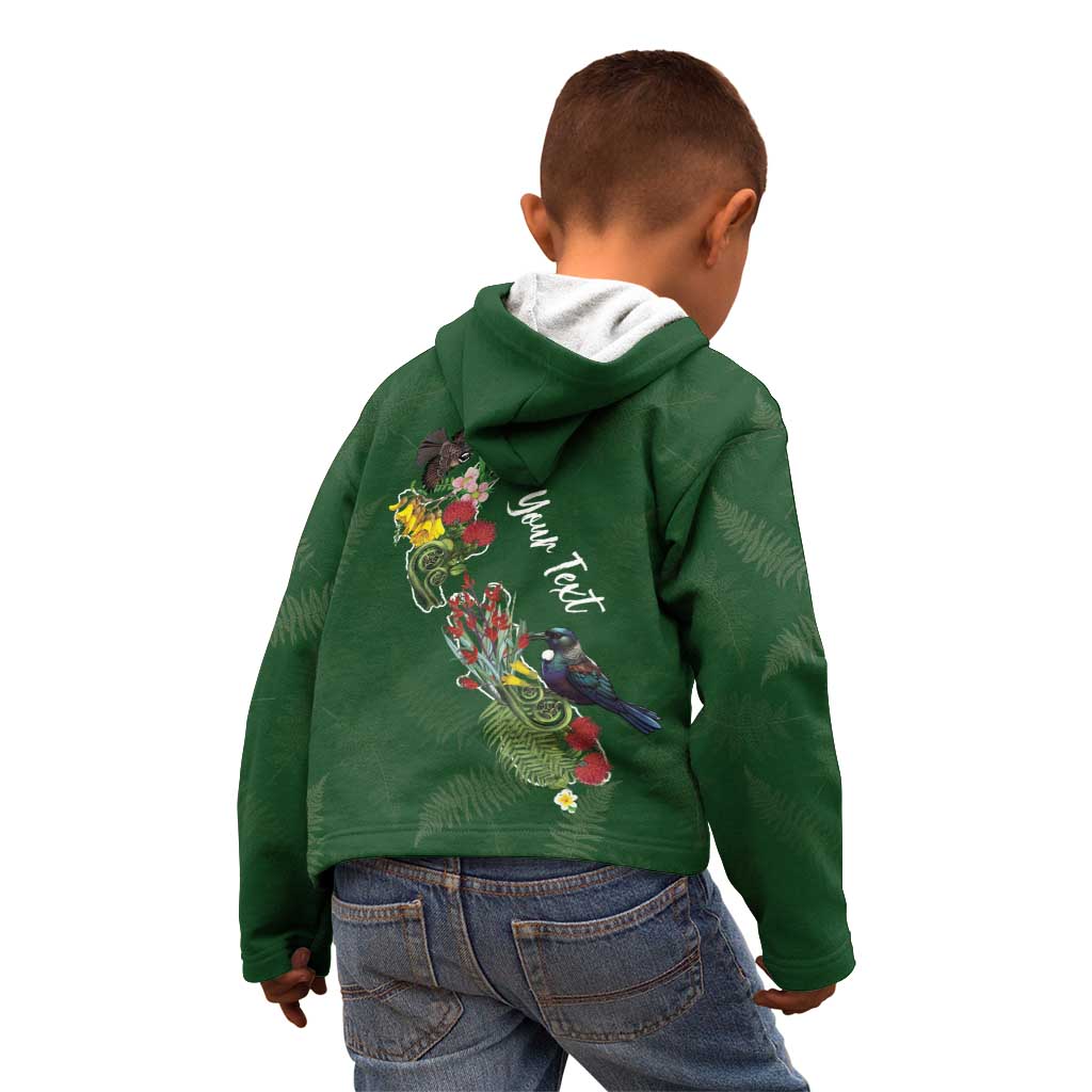 Kia Ora New Zealand Floral Personalized Kid Hoodie Sage Green - Aussie Hoodie