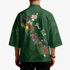 Kia Ora New Zealand Floral Personalized Kimono Sage Green - Aussie Hoodie