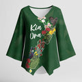 Kia Ora New Zealand Floral Personalized Kimono Sleeve Blouse Sage Green - Aussie Hoodie