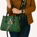 Kia Ora New Zealand Floral Leather Bag Sage Green - Aussie Hoodie