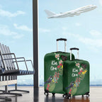 Kia Ora New Zealand Floral Luggage Cover Sage Green - Aussie Hoodie