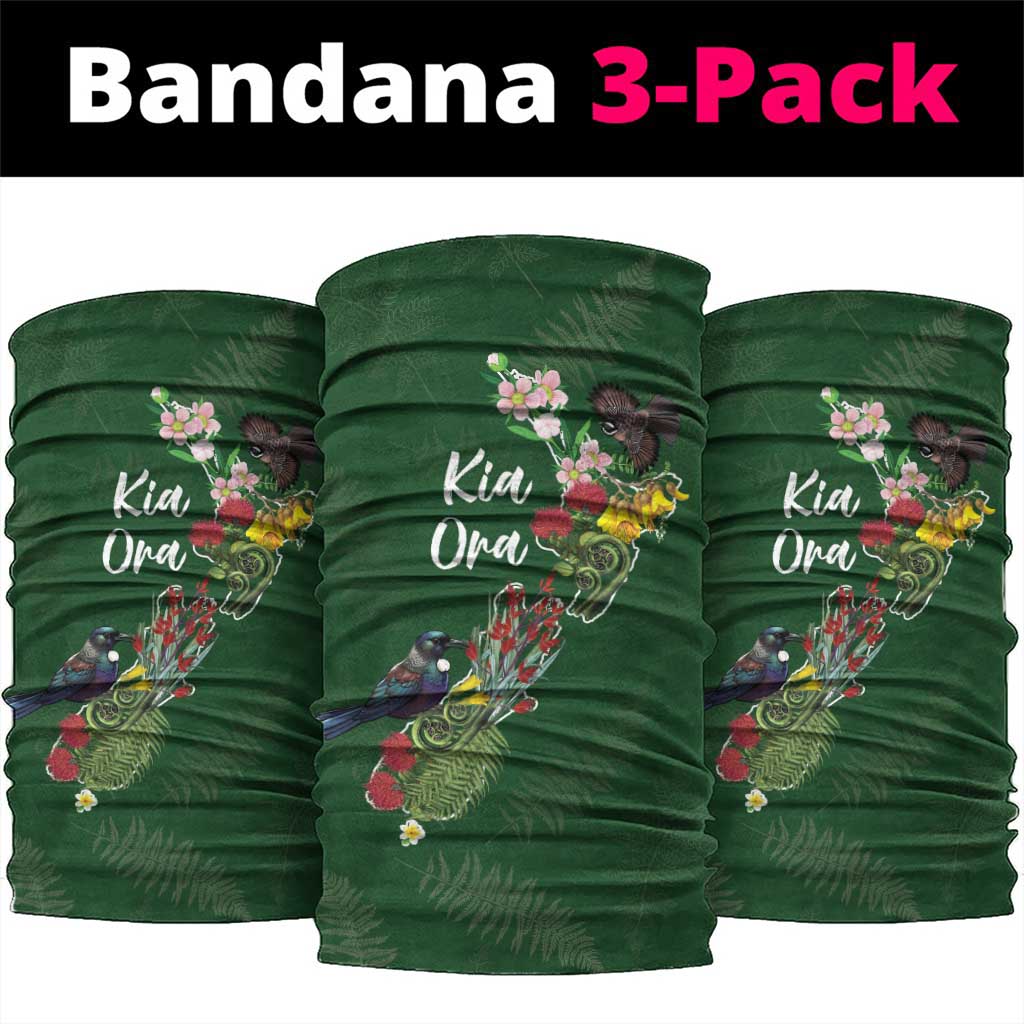Kia Ora New Zealand Floral Neck Gaiter Sage Green - Aussie Hoodie