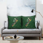 Kia Ora New Zealand Floral Pillow Cover Sage Green - Aussie Hoodie