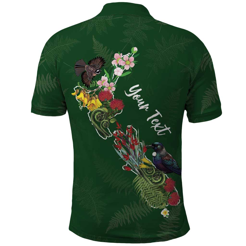 Kia Ora New Zealand Floral Personalized Polo Shirt Sage Green - Aussie Hoodie