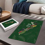 Kia Ora New Zealand Floral Puzzle Sage Green - Aussie Hoodie