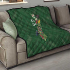 Kia Ora New Zealand Floral Quilt Sage Green - Aussie Hoodie