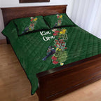 Kia Ora New Zealand Floral Quilt Bed Set Sage Green - Aussie Hoodie