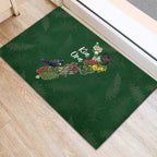 Kia Ora New Zealand Floral Rubber Doormat Sage Green - Aussie Hoodie