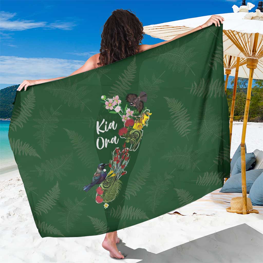 Kia Ora New Zealand Floral Sarong Sage Green - Aussie Hoodie