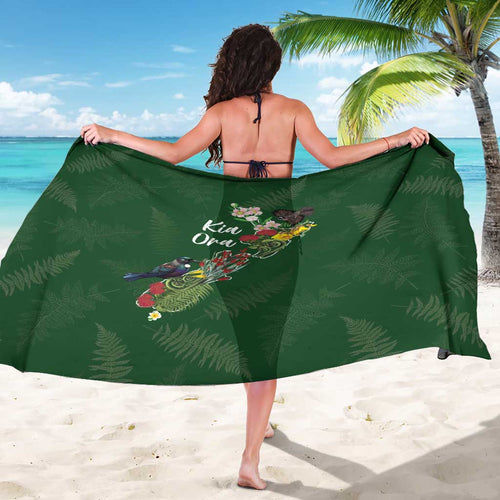 Kia Ora New Zealand Floral Sarong Sage Green - Aussie Hoodie