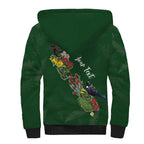 Kia Ora New Zealand Floral Personalized Sherpa Hoodie Sage Green - Aussie Hoodie