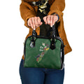 Kia Ora New Zealand Floral Shoulder Handbag Sage Green - Aussie Hoodie