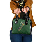 Kia Ora New Zealand Floral Shoulder Handbag Sage Green - Aussie Hoodie