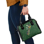 Kia Ora New Zealand Floral Shoulder Handbag Sage Green - Aussie Hoodie