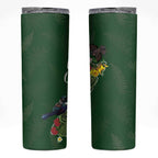 Kia Ora New Zealand Floral Skinny Tumbler Sage Green - Aussie Hoodie
