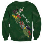Kia Ora New Zealand Floral Personalized Sweatshirt Sage Green - Aussie Hoodie