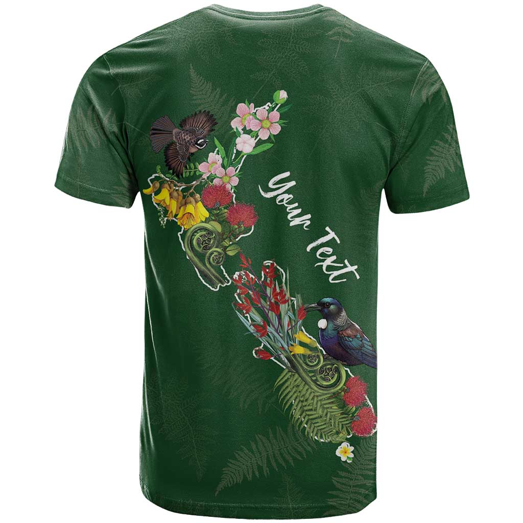 Kia Ora New Zealand Floral Personalized T Shirt Sage Green - Aussie Hoodie