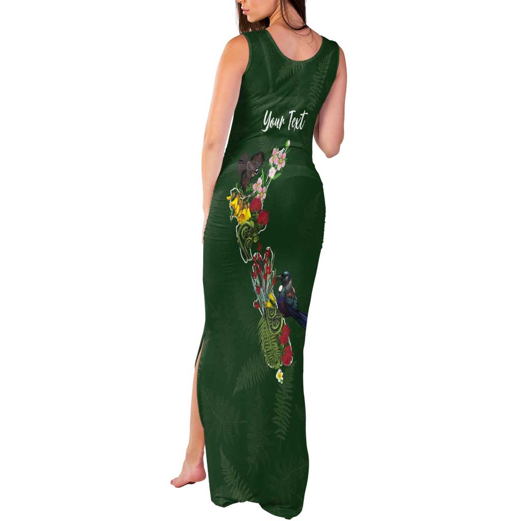 Kia Ora New Zealand Floral Personalized Tank Maxi Dress Sage Green - Aussie Hoodie