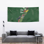 Kia Ora New Zealand Floral Tapestry Sage Green - Aussie Hoodie