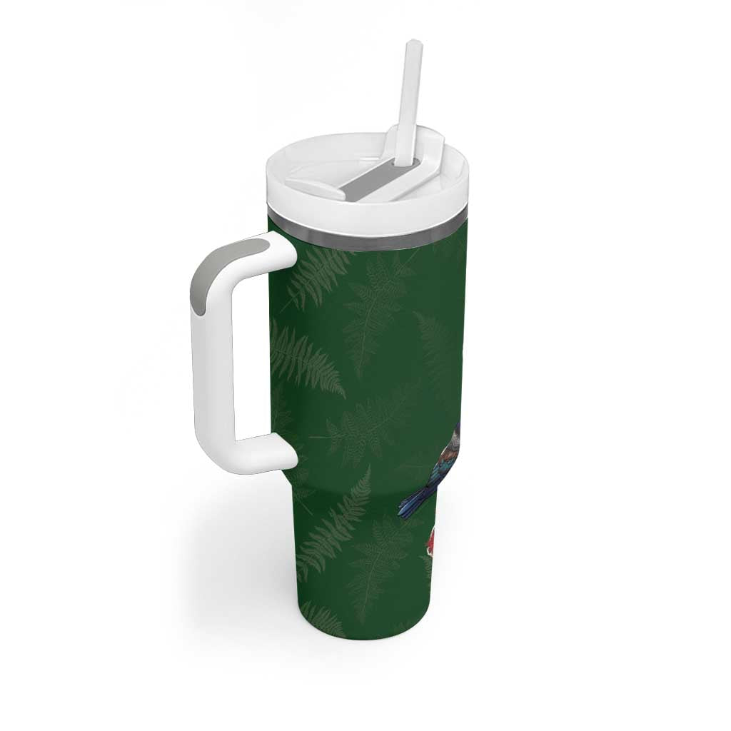 Kia Ora New Zealand Floral Tumbler With Handle Sage Green - Aussie Hoodie