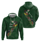 Kia Ora New Zealand Floral Personalized Zip Hoodie Sage Green - Aussie Hoodie