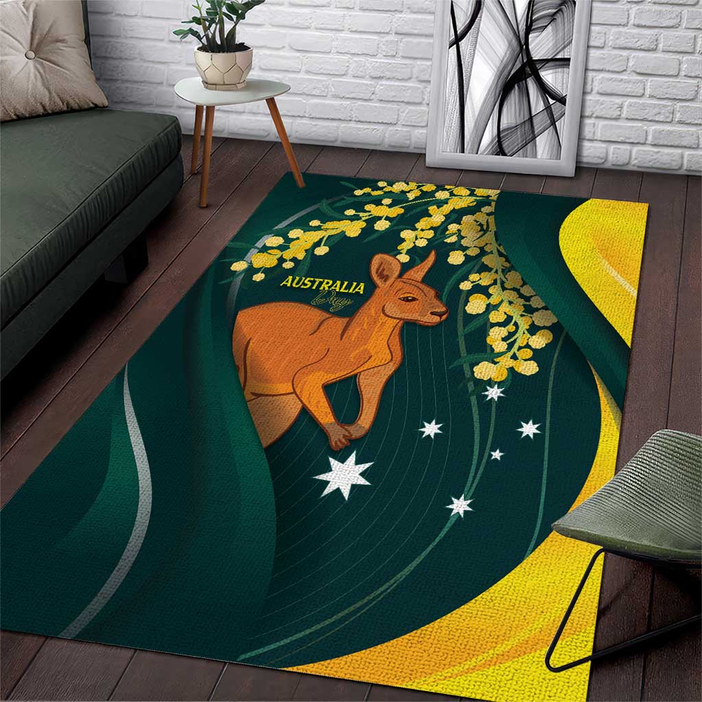 Australia Day Area Rug Kangaroo National Color
