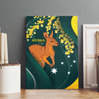 Australia Day Canvas Wall Art Kangaroo National Color