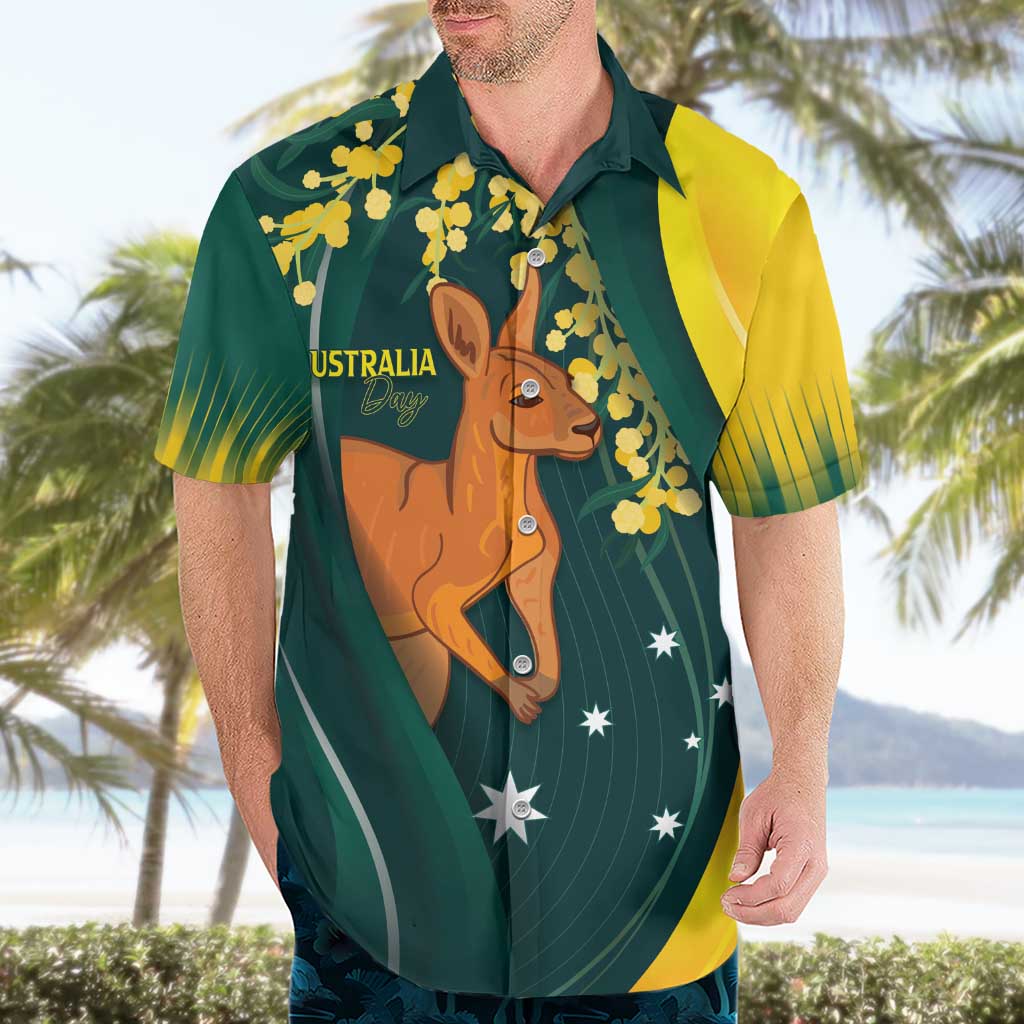 Australia Day Hawaiian Shirt Kangaroo National Color