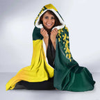 Australia Day Hooded Blanket Kangaroo National Color