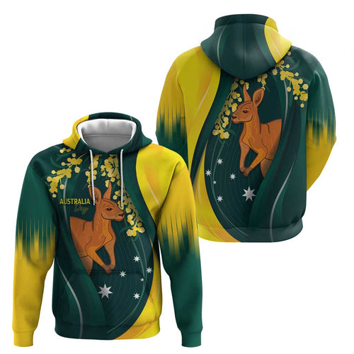 Australia Day Hoodie Kangaroo National Color