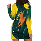 Australia Day Hoodie Dress Kangaroo National Color