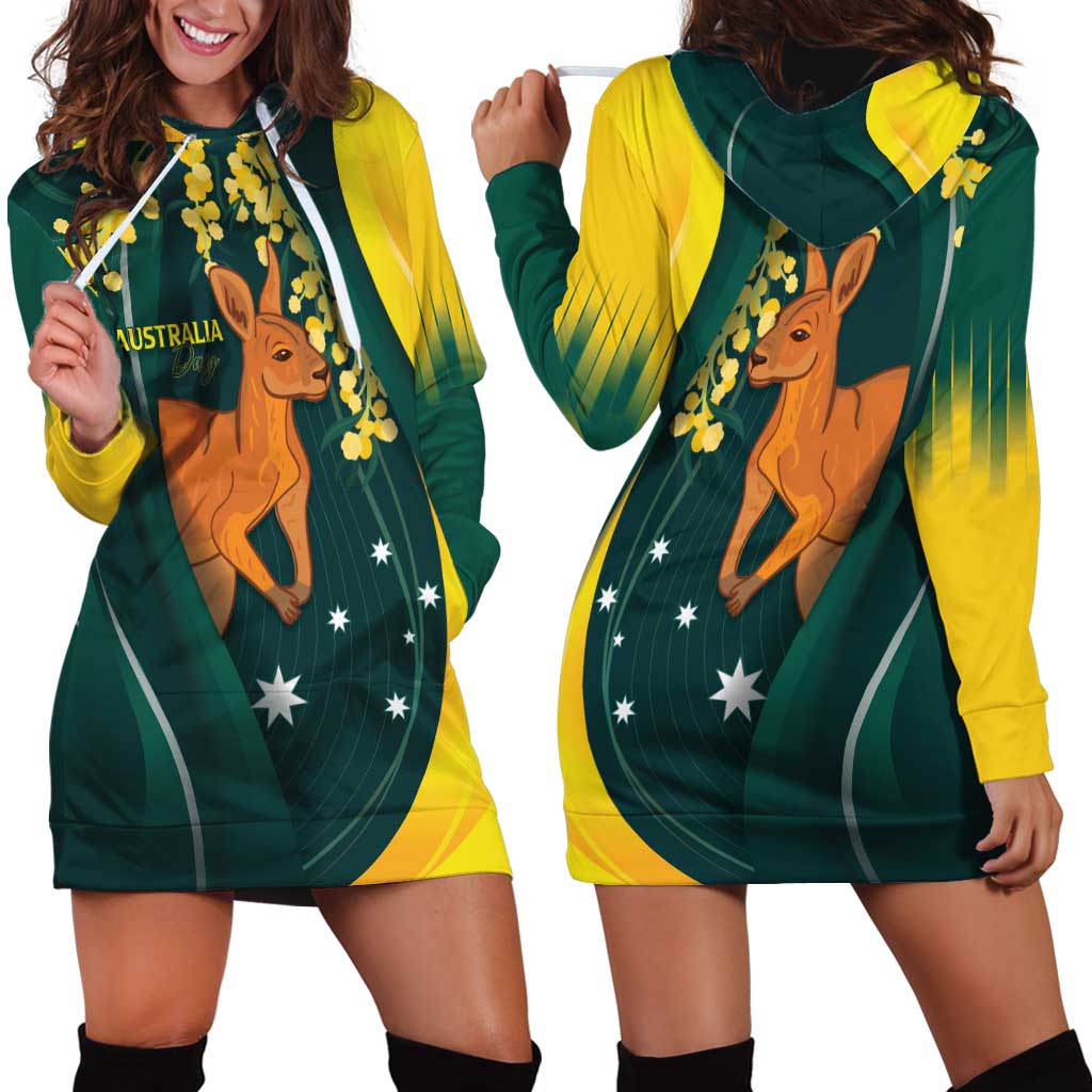 Australia Day Hoodie Dress Kangaroo National Color