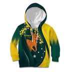 Australia Day Kid Hoodie Kangaroo National Color